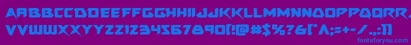 Skirmisher Font – Blue Fonts on Purple Background