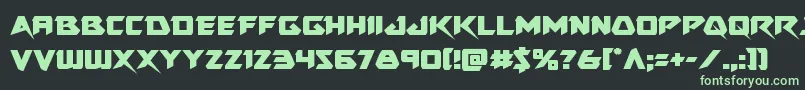 Skirmisher Font – Green Fonts on Black Background