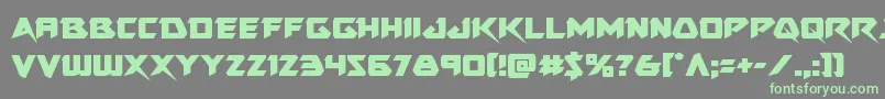 Skirmisher Font – Green Fonts on Gray Background