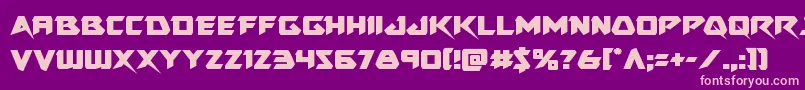 フォントSkirmisher – 紫の背景にピンクのフォント