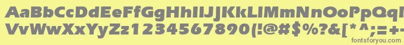 フォントSpeedoUltraSsiBlack – 黄色の背景に灰色の文字