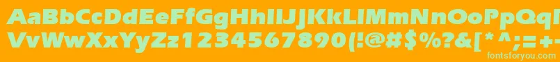 SpeedoUltraSsiBlack Font – Green Fonts on Orange Background