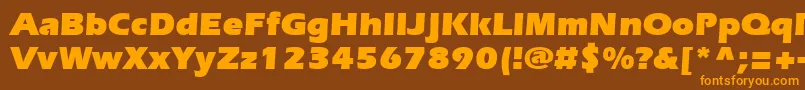 SpeedoUltraSsiBlack Font – Orange Fonts on Brown Background