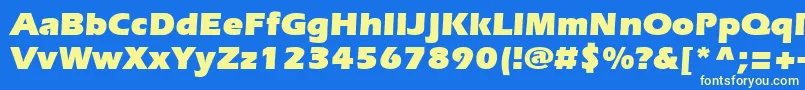 SpeedoUltraSsiBlack Font – Yellow Fonts on Blue Background