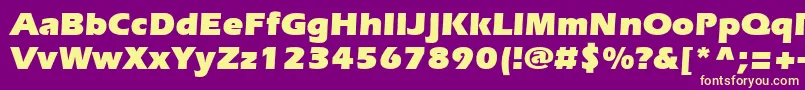 SpeedoUltraSsiBlack Font – Yellow Fonts on Purple Background