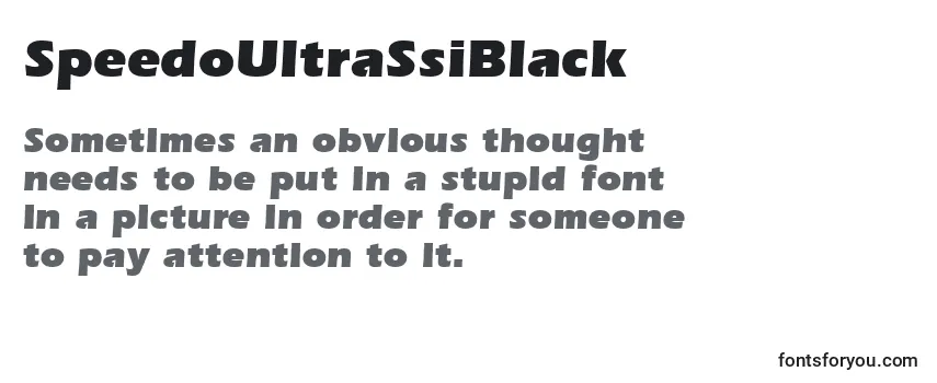 Review of the SpeedoUltraSsiBlack Font
