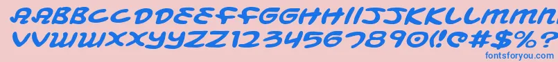 Шрифт MagicBeansExpandedItalic – синие шрифты на розовом фоне