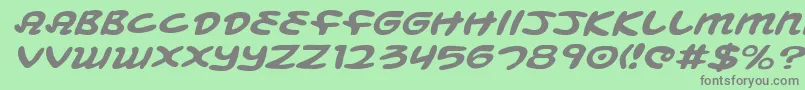 MagicBeansExpandedItalic Font – Gray Fonts on Green Background