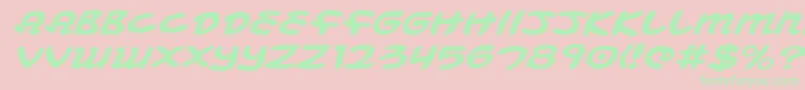 Шрифт MagicBeansExpandedItalic – зелёные шрифты на розовом фоне