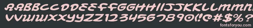 フォントMagicBeansExpandedItalic – 黒い背景にピンクのフォント