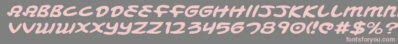 MagicBeansExpandedItalic Font – Pink Fonts on Gray Background