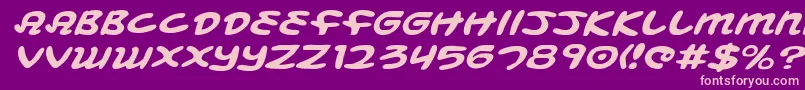 MagicBeansExpandedItalic Font – Pink Fonts on Purple Background
