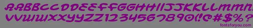 MagicBeansExpandedItalic Font – Purple Fonts on Gray Background