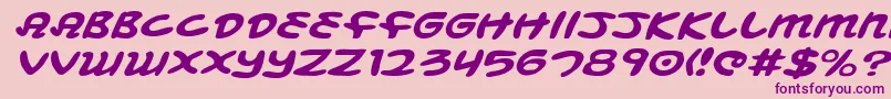 Шрифт MagicBeansExpandedItalic – фиолетовые шрифты на розовом фоне