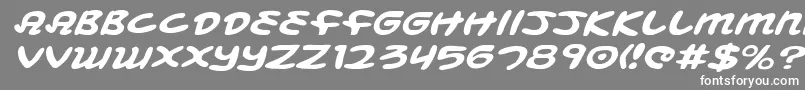 MagicBeansExpandedItalic Font – White Fonts on Gray Background