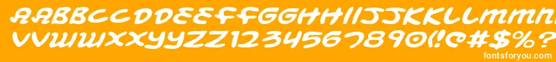 MagicBeansExpandedItalic Font – White Fonts on Orange Background
