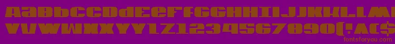 Usac2-fontti – ruskeat fontit violetilla taustalla