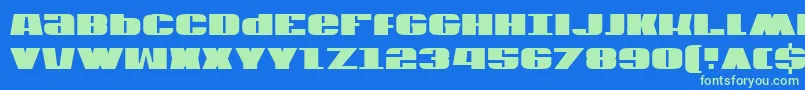 Usac2 Font – Green Fonts on Blue Background