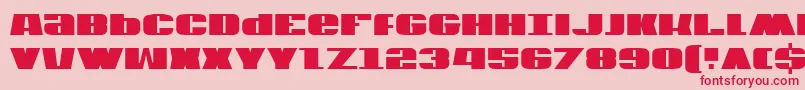 Czcionka Usac2 – czerwone czcionki na różowym tle