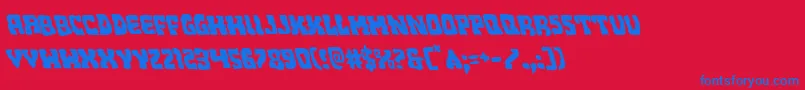 Beastianleft Font – Blue Fonts on Red Background