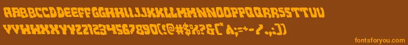 Beastianleft Font – Orange Fonts on Brown Background