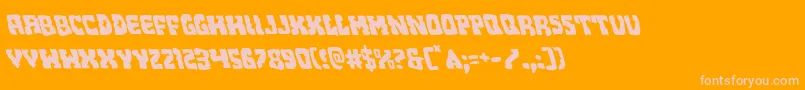 Beastianleft Font – Pink Fonts on Orange Background