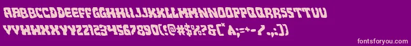 Beastianleft Font – Pink Fonts on Purple Background