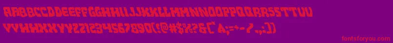 Beastianleft Font – Red Fonts on Purple Background