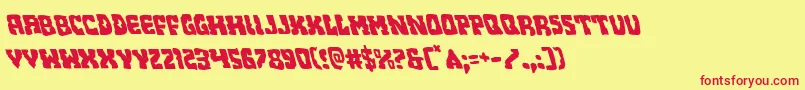 Beastianleft Font – Red Fonts on Yellow Background