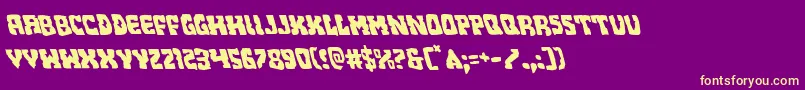 Beastianleft Font – Yellow Fonts on Purple Background