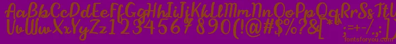 StikaFont Font – Brown Fonts on Purple Background