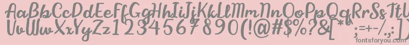 StikaFont Font – Gray Fonts on Pink Background