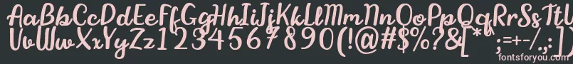 StikaFont Font – Pink Fonts on Black Background