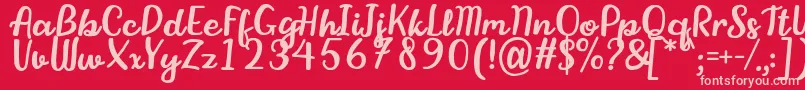 StikaFont Font – Pink Fonts on Red Background