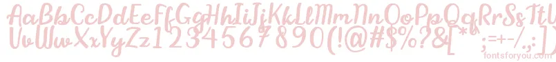 Fonte StikaFont – fontes rosa em um fundo branco