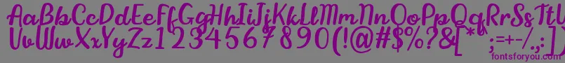 StikaFont Font – Purple Fonts on Gray Background