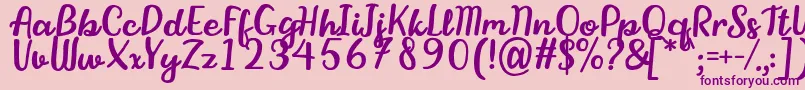 StikaFont Font – Purple Fonts on Pink Background