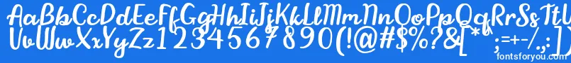 StikaFont Font – White Fonts on Blue Background