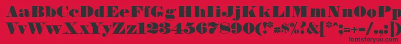 FetteBauerscheAntiqua Font – Black Fonts on Red Background