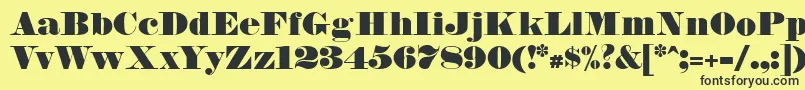 FetteBauerscheAntiqua Font – Black Fonts on Yellow Background