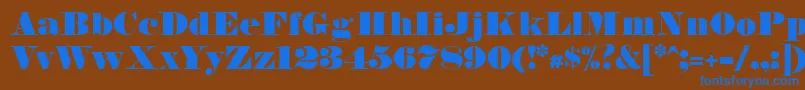 FetteBauerscheAntiqua Font – Blue Fonts on Brown Background