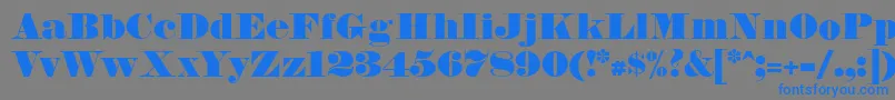 FetteBauerscheAntiqua Font – Blue Fonts on Gray Background