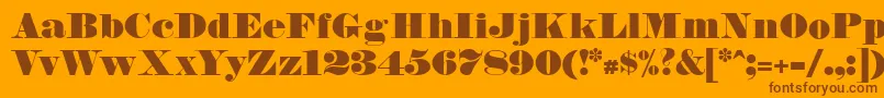 FetteBauerscheAntiqua Font – Brown Fonts on Orange Background