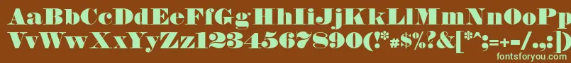 FetteBauerscheAntiqua Font – Green Fonts on Brown Background