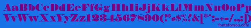 FetteBauerscheAntiqua Font – Purple Fonts on Blue Background