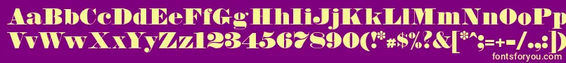 FetteBauerscheAntiqua Font – Yellow Fonts on Purple Background