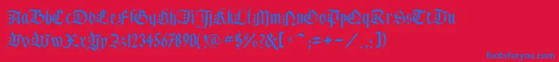 Blackknightflf Font – Blue Fonts on Red Background