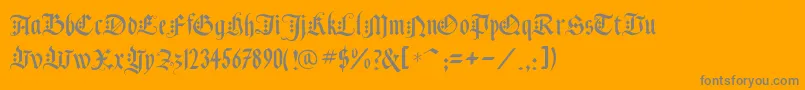 Blackknightflf Font – Gray Fonts on Orange Background