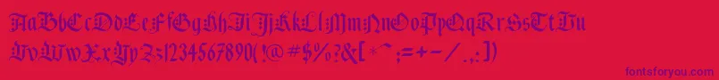 Blackknightflf Font – Purple Fonts on Red Background