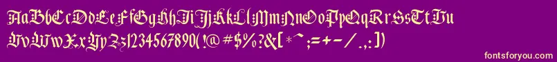 Blackknightflf Font – Yellow Fonts on Purple Background